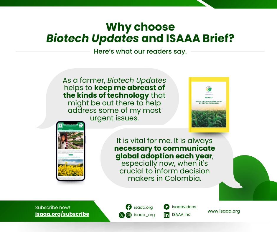 ISAAA Offers Improved Access to Agri-biotech Trends and Insights