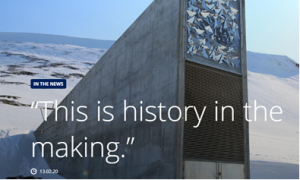 Ng&acirc;n h&agrave;ng gen thế giới &ldquo;Svalbard Global Seed Vault&rdquo; tiếp nhận nguồn vật liệu giống rất lớn từ 35 ng&acirc;n h&agrave;ng gen của c&aacute;c nước