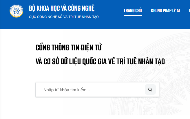 Cổng th&ocirc;ng tin một cửa về tr&iacute; tuệ nh&acirc;n tạo ch&iacute;nh thức vận h&agrave;nh
