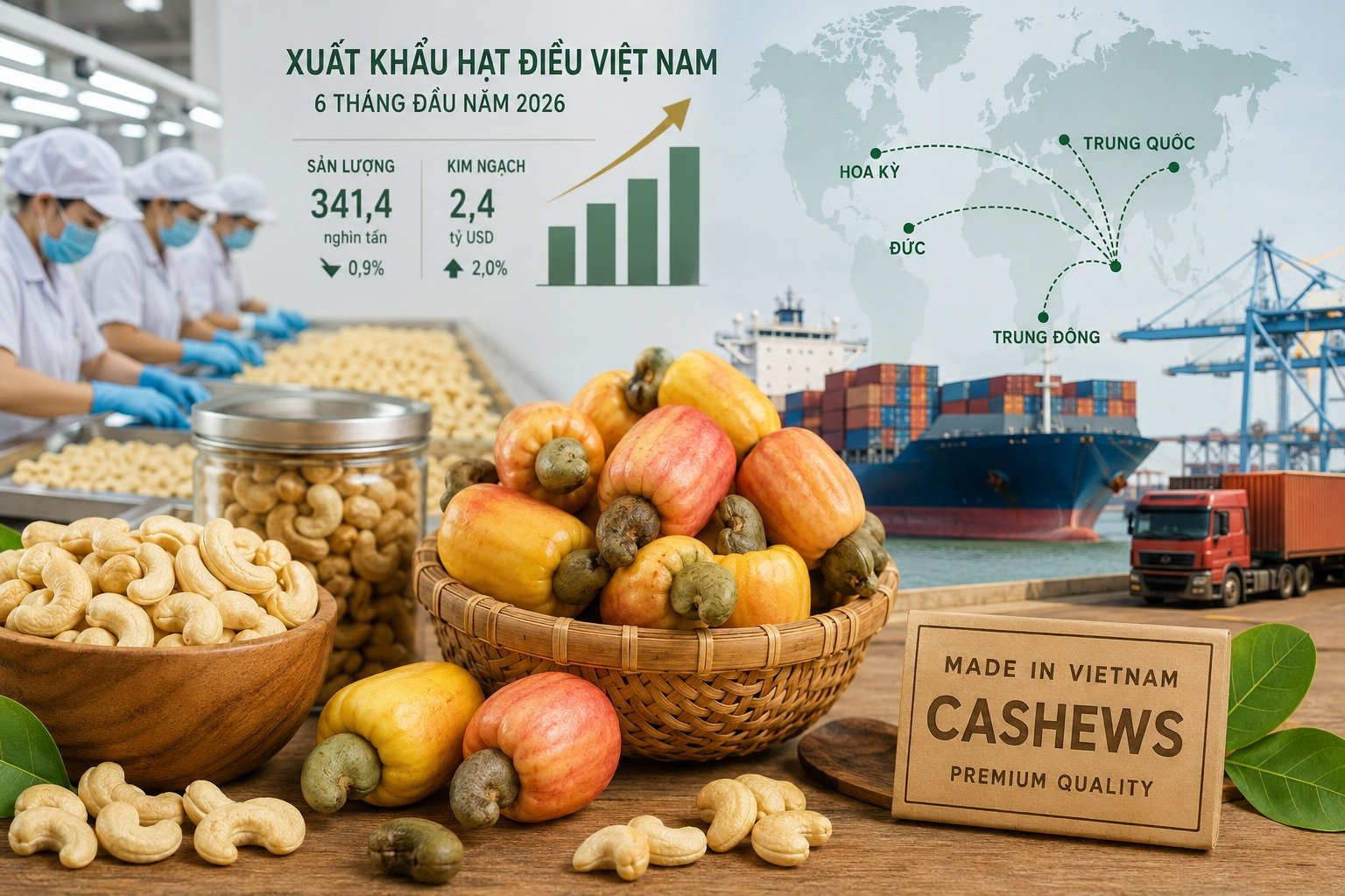 Ng&agrave;nh điều Việt Nam: Nỗi lo nguy&ecirc;n liệu v&agrave; thị trường